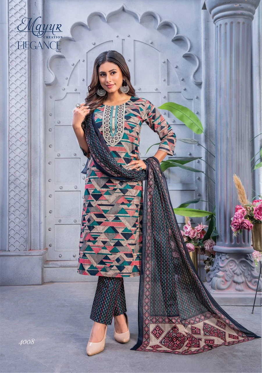 Mayur Elegance Vol 4 Cotton Wholesale Readymade Salwar Suit Catalog — Wholesale Salwar Suits, Mayur Dress wholesale from Surat - Gallery Image 10